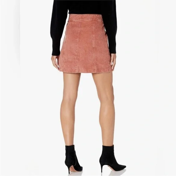 Aerie Corduroy Button Front High Waist Mini Skirt - Picture 2 of 5